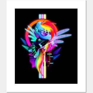 Synthwave Rainbow Dash Posters and Art